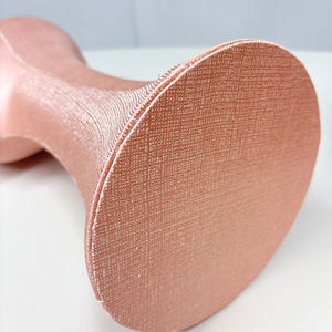 Mannequin de présentation de tête en lin rose perle élégant avec <span class=keywords><strong>insert</strong></span> en mousse intégral pour chapeaux, bijoux, lunettes, perruques, écouteurs - Product Image 6