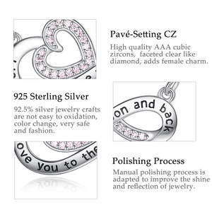 Merryshine Klaar Voorraad Custom Logo En Tekst <span class=keywords><strong>925</strong></span> Sterling Zilveren Zirkonia Love Infinity Heart Ketting - Product Image 5