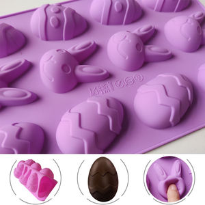 Molde de Silicona de Conejito de Pascua para Pastel, Decoración de Bodas, Herramienta para Decorar Fondant y Pudín, Moldes para Hornear en Empaque OPP - Product Image 6