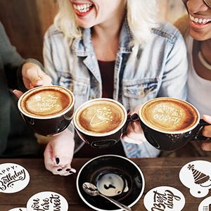 Nouveau Design 16 PCS PP En Plastique Modèle Personnalisé <span class=keywords><strong>Pas</strong></span> <span class=keywords><strong>Cher</strong></span> Gâteau Latte Art Café Pochoirs De Décoration Ensembles - Product Image 4