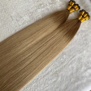 Doris <span class=keywords><strong>Beauty</strong></span> 2025 – Extension di capelli russi biondi caldi con radice naturale, invisibili, di alta qualità 12A, Remy, con trama annodata a mano - Product Image 2