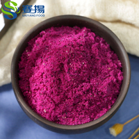 Poudre de fruit du dragon lyophilisée naturelle, poudre de pitaya rouge lyophilisée, poudre de fruit du dragon rouge déshydratée par congélation