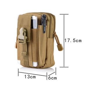 Custom Logo <b>Men</b> Women Phone <b>Pouch</b> Molle Camping Hunting Hiking Oxford Cloth Camo Tactical Waist Belt Bag - Product Image 4
