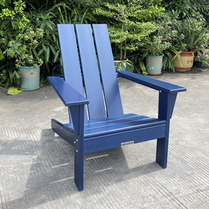 Chaise Adirondack HDPE bleue pour chauffage de patio - Product Image 1