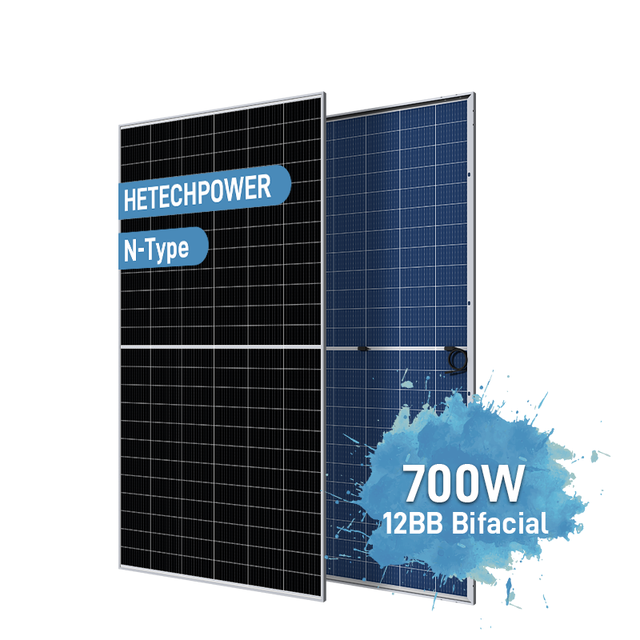 High Power HJT N-Type for Bifacial Solar Panels 575W-610W Double Glass BIPV HBC PV Module