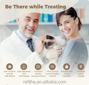 Alat Pijat <span class=keywords><strong>Laser</strong></span> Dingin Portabel 650nm 808nm dengan Baterai 2800mAh dan Kontrol Waktu untuk Terapi Cahaya Merah Inframerah Pereda Nyeri - Product Image 3