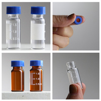 1.5ml transparent diplômé chromatographique bouteille laboratoire scellé vis tête espace injection bouteille d'échantillonnage bouteille