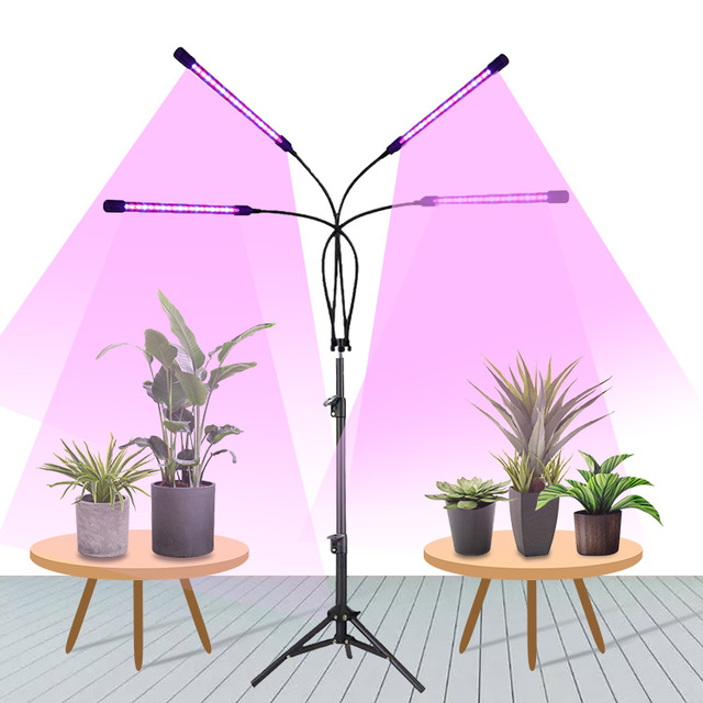 2021 Full Spectrum Led Reverse Folding Tripod Landing Style Four-end Strip 40W- Remote Control Plant Lamp Led  Grow Light