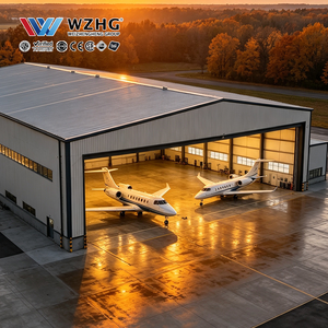 Wide Opening Steel Aircraft Hangar Building With Clear Span Structural Design - Product Image 1