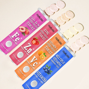 Tabletas Naturales de VC, Ca, Fe, <span class=keywords><strong>Zn</strong></span> y <span class=keywords><strong>Se</strong></span>, Tabletas Blanqueadoras de Piel Eficaces, Tabletas Efervescentes con Sabor a Naranja, Vitamina C - Product Image 1