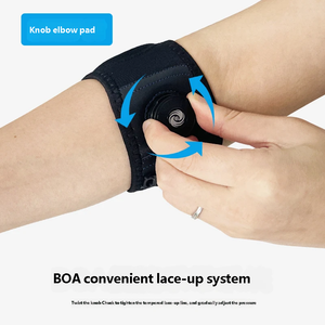 Attelle de coude à compression réglable avec bouton, sangle de soutien pour le coude de tennis, idéale pour le basketball, le badminton, la gym, le fitness et la protection articulaire - Product Image 2