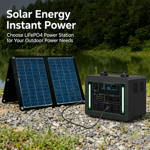 Portable Power Station 1200W 1200WH with <b>Solar</b> Power <b>Generator</b> System Kit Power Pure Sine Wave for Outdoor Home Emergency Backup - Product Image 1