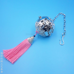 Boule d'encens en métal creux, argent brillant, forme géométrique, motif calligraphique, décoration d'intérieur, cadeau, diffuseur d'aromathérapie - Product Image 1