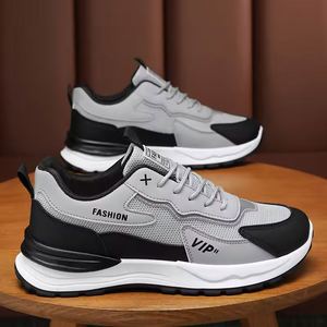 Chaussures de sport montantes pour hommes en cuir véritable, style marche, avec logo personnalisé, semelle épaisse et robuste, résistantes à l'usure, OEM/ODM - Product Image 6