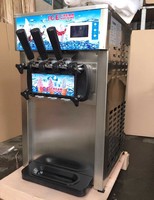 Machine à Glace Automatique 3 Saveurs, Machine à Glace Soft Serve Commerciale pour Entreprise, Camion à Glaces