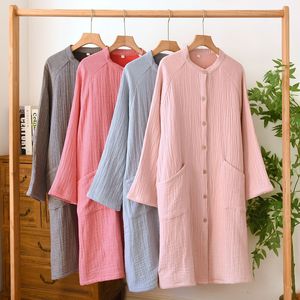Camisón <span class=keywords><strong>de</strong></span> Alta Calidad, Talla Grande, 100% Algodón, con Botones, Manga 3/4, Holgado, con Bolsillos, Estilo Old Money para Mujer - Product Image 5