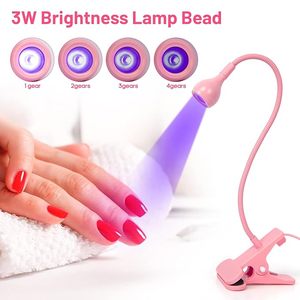 Lampe à ongles portable 3W flexible à col de cygne pour séchage rapide, lumière de polymérisation pour vernis gel, Plug-and-Play, pour usage domestique - Product Image 2