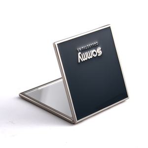 New Design Square Customized Embossed Logo Gift Personalized Zinc Alloy Pocket <b>Mirror</b> - Product Image 6