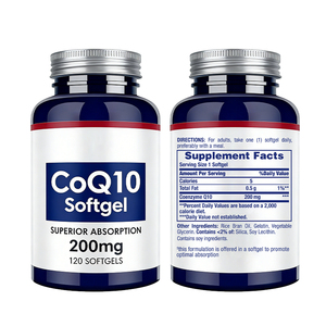 CoQ10 de Alta Absorción 200mg en Cápsulas Blandas, 120 Cápsulas para Energía Cardíaca, Función Celular, Soporte Antioxidante - Product Image 2
