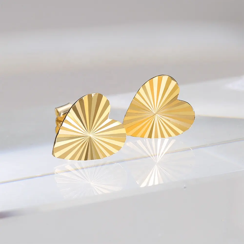 trend 2022 radiation pattern ear ring jewelry 925 sterling silver earrings gold dubai gold stud earrings