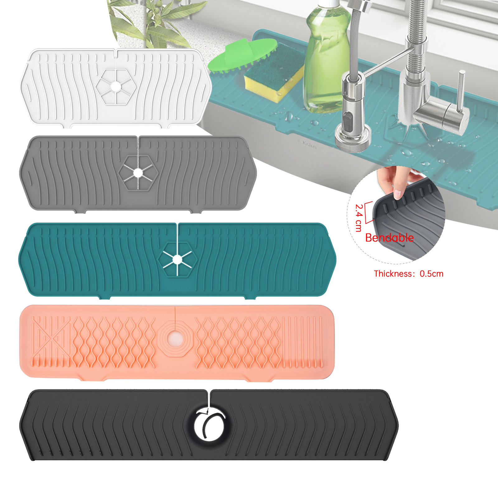 Силиконовый коврик для раковины