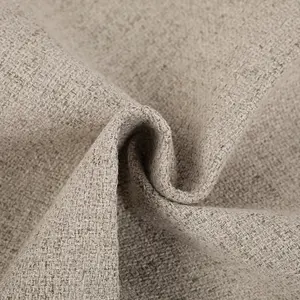 Durable Home Textile Polyester Linen Fabric for Sofa Upholstery High Quality Furniture Material