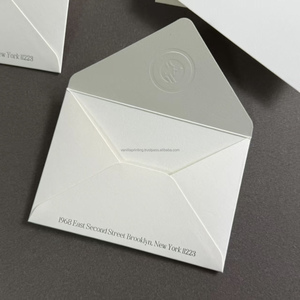 การ์ดอวยพรงานแต่งงานแบบพิมพ์ออฟเซ็ต ปั๊มร้อนลายนูน พร้อมซองจดหมาย พิมพ์ลายวานิลลา โลโก้สั่งทำได้ กระดาษแบบกำหนดเอง - Product Image 3