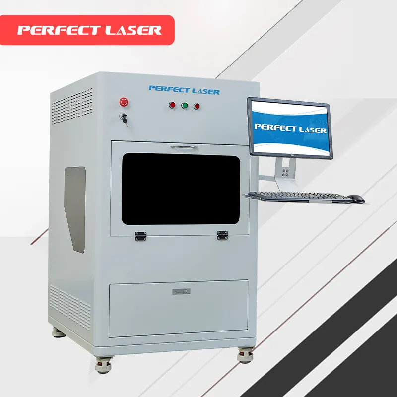 Mesin pahat lipat Laser 3D, bahan transparan kaca kecepatan tinggi impor dalam braket lipat Laser sempurna kristal