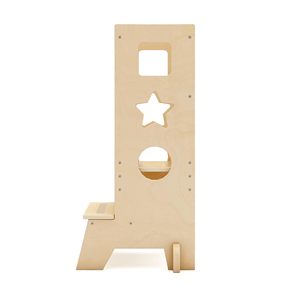 JQ Toddler Kitchen Helper <strong>Folding</strong> Montessori Adjustable Complete Children Kids Learning Tower <strong>Wooden</strong> <strong>Step</strong> <strong>Stool</strong> 2025 - Product Image 6