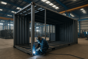 Contenedor de Doble Servicio para <span class=keywords><strong>Café</strong></span> y Pastelería, Estante de Exhibición para Cafetería, Construcción Contemporánea de Panel Sándwich de Acero para Supermercado - Product Image 4