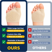Coussinets métatarsiens en gel antidérapants pour femmes et hommes, coussinets de soutien pour l'avant-pied, coussinets de soutien pour le nerf de Morton et la métatarsalgie