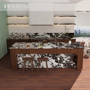 Piano Cucina in Marmo Viola Tostone Turco, Design per Isola Cucina di Grandi Dimensioni, Stile Villa Francese, Pietra Naturale - Product Image 4