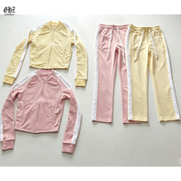 Ensemble velours Body Dupe Y2K, vêtements personnalisés avec logo brodé, veste et pantalon de jogging, ensembles 2 pièces, survêtement rayé pour femmes grandes tailles