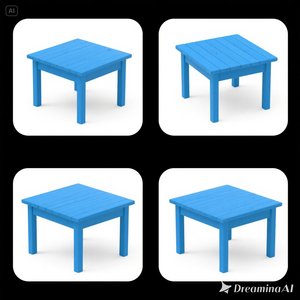 Bàn gỗ cho trẻ em màu xanh - Product Image 3