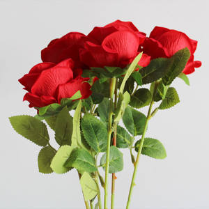 Wholesale Cheap Faux <strong>Floral</strong> Red Velvet Rose Artificial Silk Flower for Wedding Christmas Halloween Graduation Mother's Day Decor - Product Image 5
