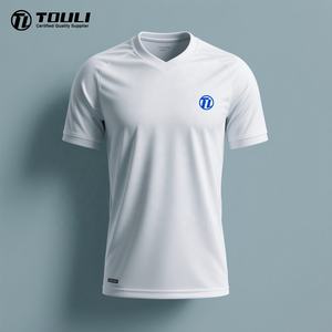 قمصان كرة قدم مطبوعة بالحرارة 25-2610% بوليستر، قمصان رياضية سريعة الجفاف وقابلة للتنفس رائجة البيع - Product Image 1