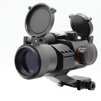 Tactical Aluminum Optical Sight Reflex Scope with Red Dot Sight and Red Laser Model M11 for 20mm Base Outdoor Hunting