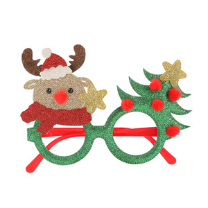 Schattige Hertenbeer Kerst Cartoon Bril Decoraties Sneeuwpop Stijlen Santa Thema Festival Feest Gunsten Foto Rekwisieten Doek Plastic - Product Image 4