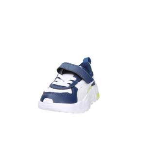 Scarpe da ginnastica Puma per bambini bianche e blu con chiusura in velcro, scarpe casual - Product Image 2