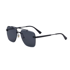 Gafas de Sol sin Marco para Hombre Polo Haus, Negras y Doradas, Lentes de PC con Protección UV400, Estilo Instagram, Comercio Electrónico Transfronterizo - Product Image 4