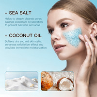 Private Label Sea Salt Coconut Gentle Brightening Facial Scrub Custom Logo Natural Face and Body Scrub