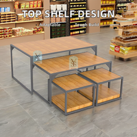 Table de présentation de supermarché en bois MDF métallique personnalisé à usage intensif Boutique Design de meubles de détail pour les magasins