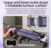 Appareil de traction vertébrale électrique portable multifonctionnel en acier inoxydable, réglable pour la correction
