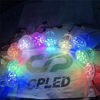 Fabricant Caméléon Cabochon 60mm AC24V Automatique Rgb Fairground Light Amusement Ferris Wheels Cabochon Light