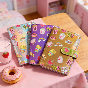 Portefeuille planificateur budgétaire <span class=keywords><strong>en</strong></span> cuir PU holographique A6, économique, personnalisable, pour économiser de l'argent - Product Image 4