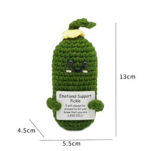 Los Adolescentes Hacen Muñecas de Ganchillo con Tarjetas Usando Energía Positiva, Pepinos, Papas, Frutas, Verduras y <span class=keywords><strong>Lana</strong></span> Hecha a Mano - Product Image 5