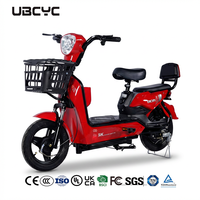 Vélo électrique urbain à pneus larges de 14 pouces, vélo électrique tout-suspendu pour la ville, 48V 350W 25 km/h, vélo électrique pour adultes