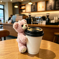 Peluche Ours Mignon Miniature de Haute Qualité, Jouets en Peluche Panda pour Décoration de Pailles de Tasses à Café et Vêtements