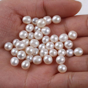 Perlas de Agua Dulce Perforadas al por Mayor de 8-9 mm, Partículas de Perlas de Imitación Blancas Hechas a Mano para Joyería DIY, Accesorios para Orejas, Zhuji - Product Image 2