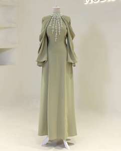 Superbe Robe de Soirée U.chic Rose 2026 Légère à Perles Scintillantes, Conception Unique, pour Femmes Musulmanes, Effet Amincissant - Product Image 4